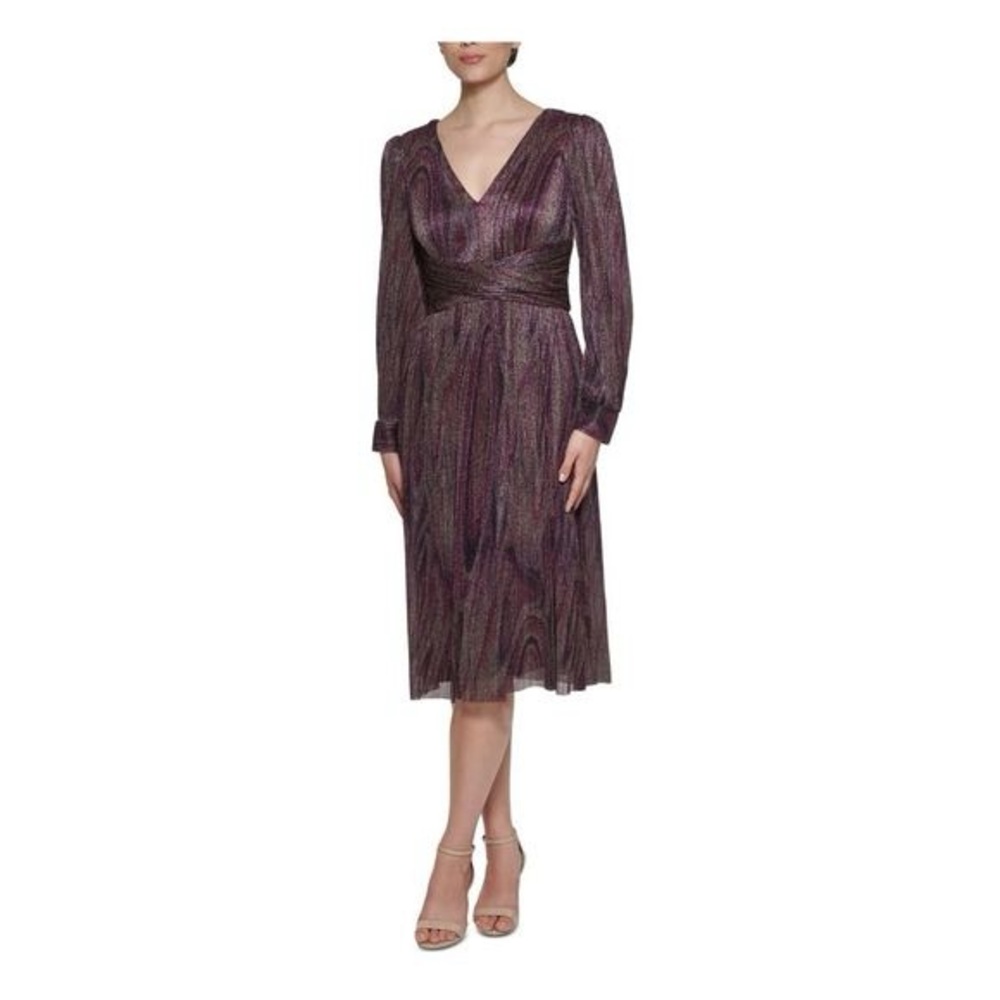 Purple metallic Jessica Howard dress